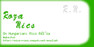 roza mics business card